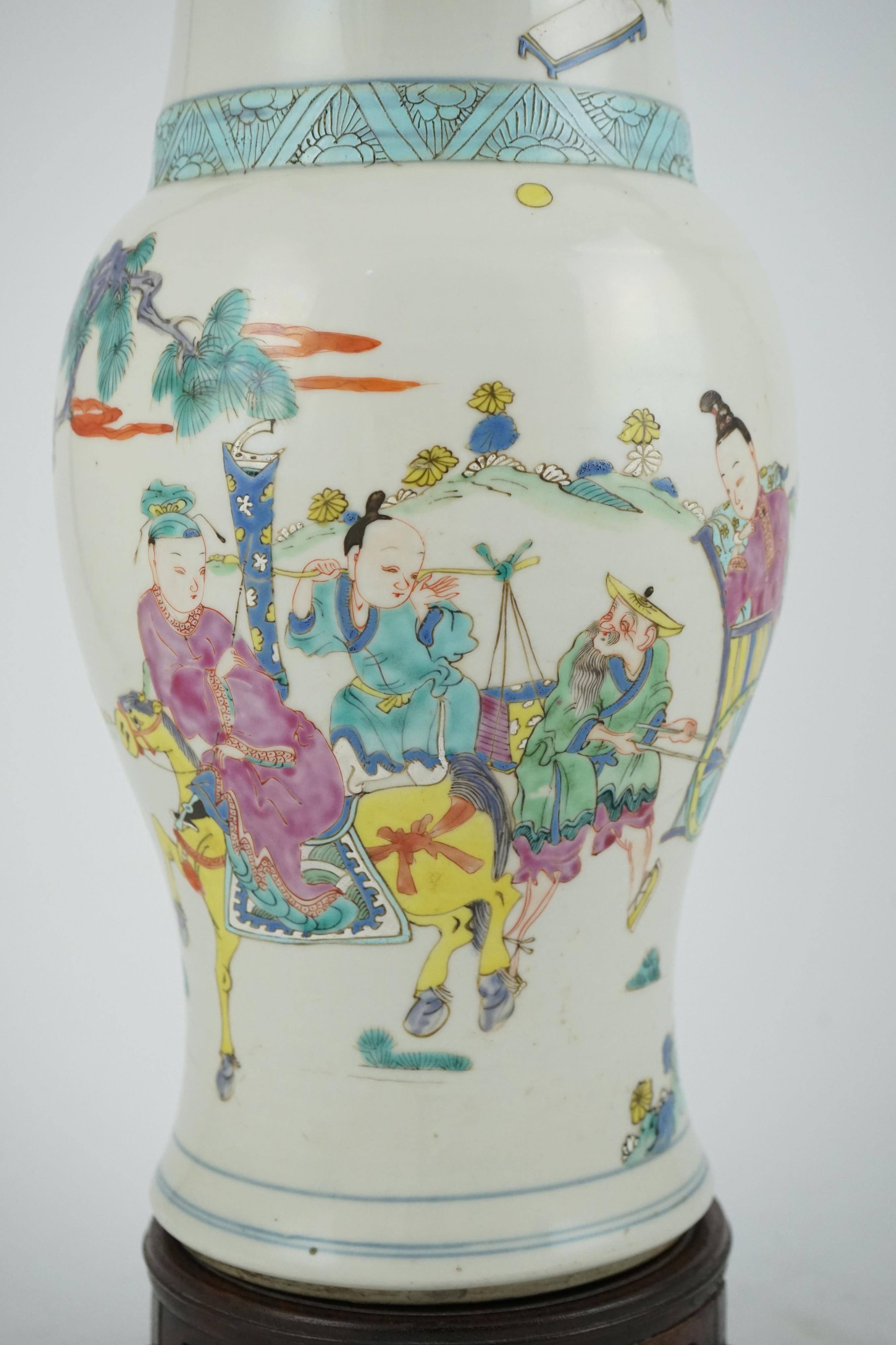 A rare Chinese famille rose ‘Sanxing’ yen-yen vase, Yongzheng period (1723-1735)